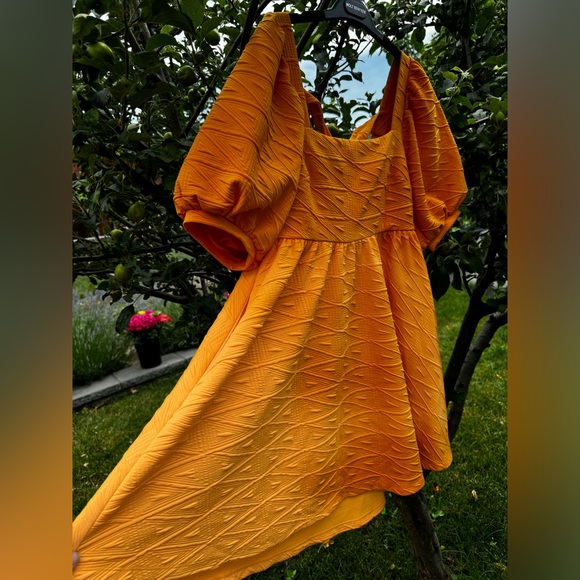 FREE PEOPLE Violet Mini Dress - Carrot Ginger - Size L - Picture 4 of 15